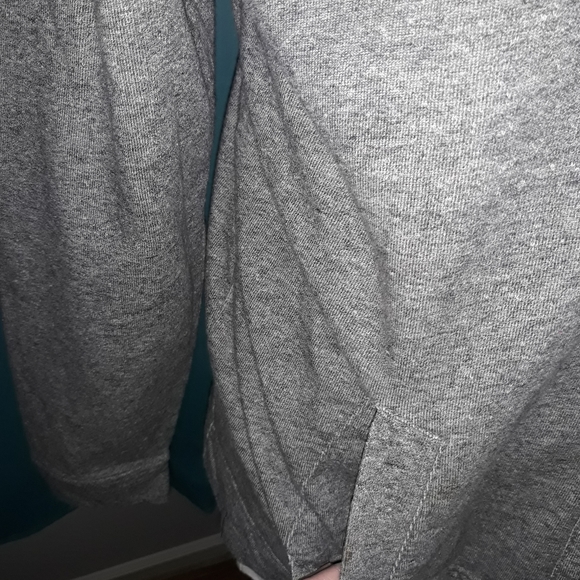 Tasso Elba shawl collar grey button cotton cardigan. Large - Picture 4 of 8